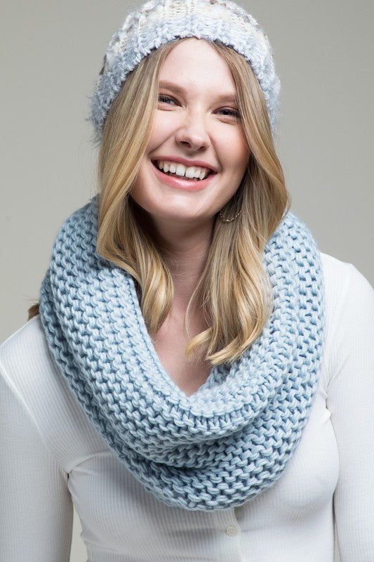 Ridge Stitch Infinity Scarf