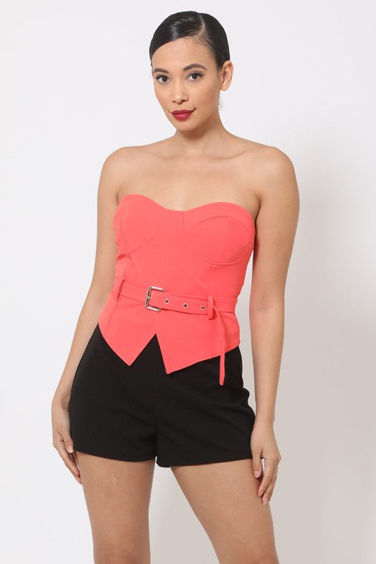 Strapless Fitted Tube Top (Juniors)